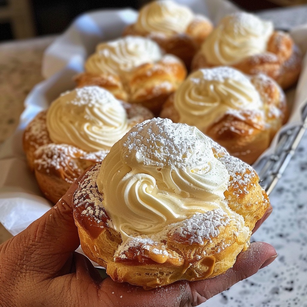 Classic Cream Puffs with Vanilla Whipped Cream Filling