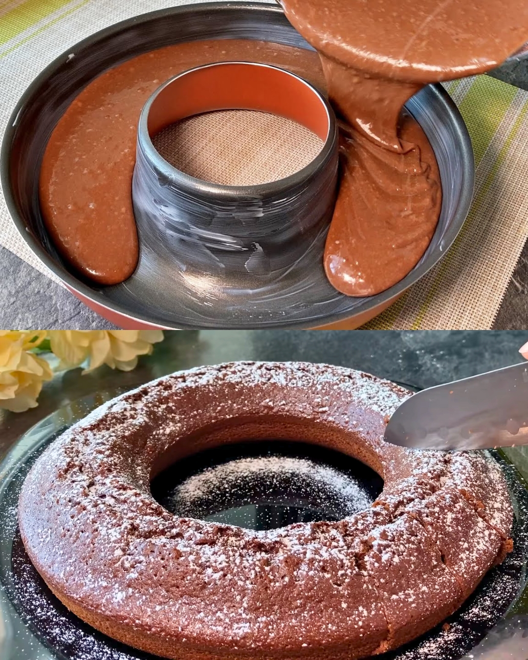 Classic Chocolate Cake with Vanilla and Cocoa