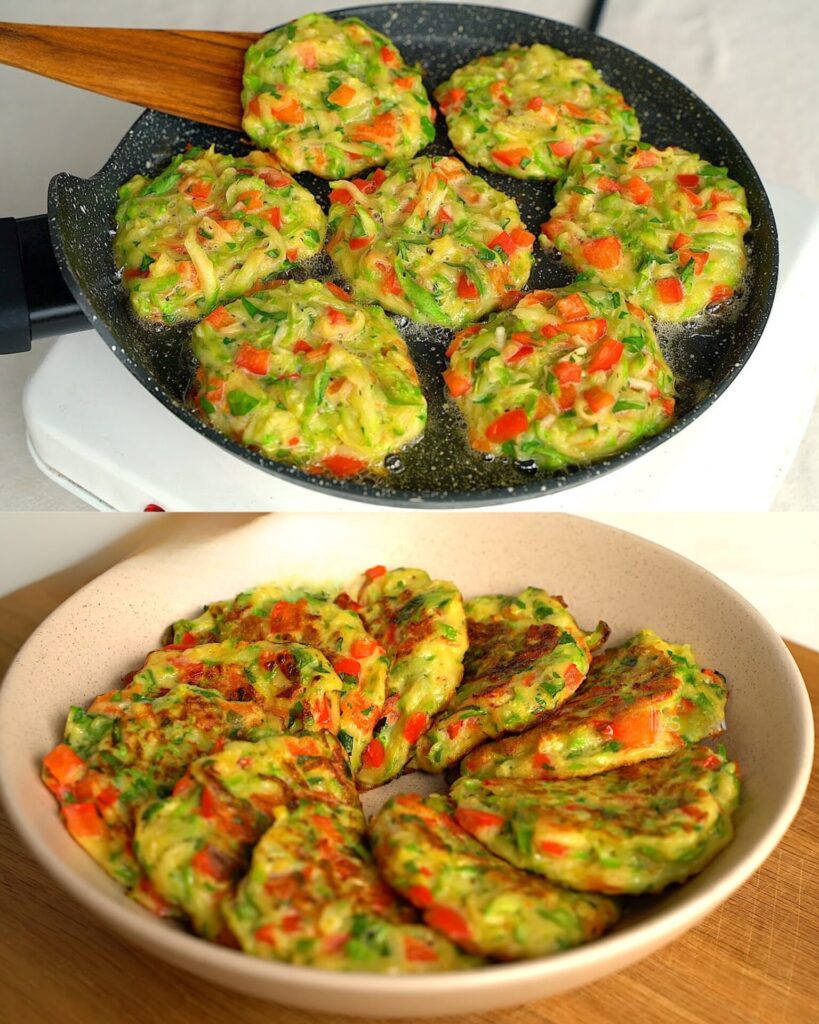 Crispy Zucchini and Bell Pepper Fritters