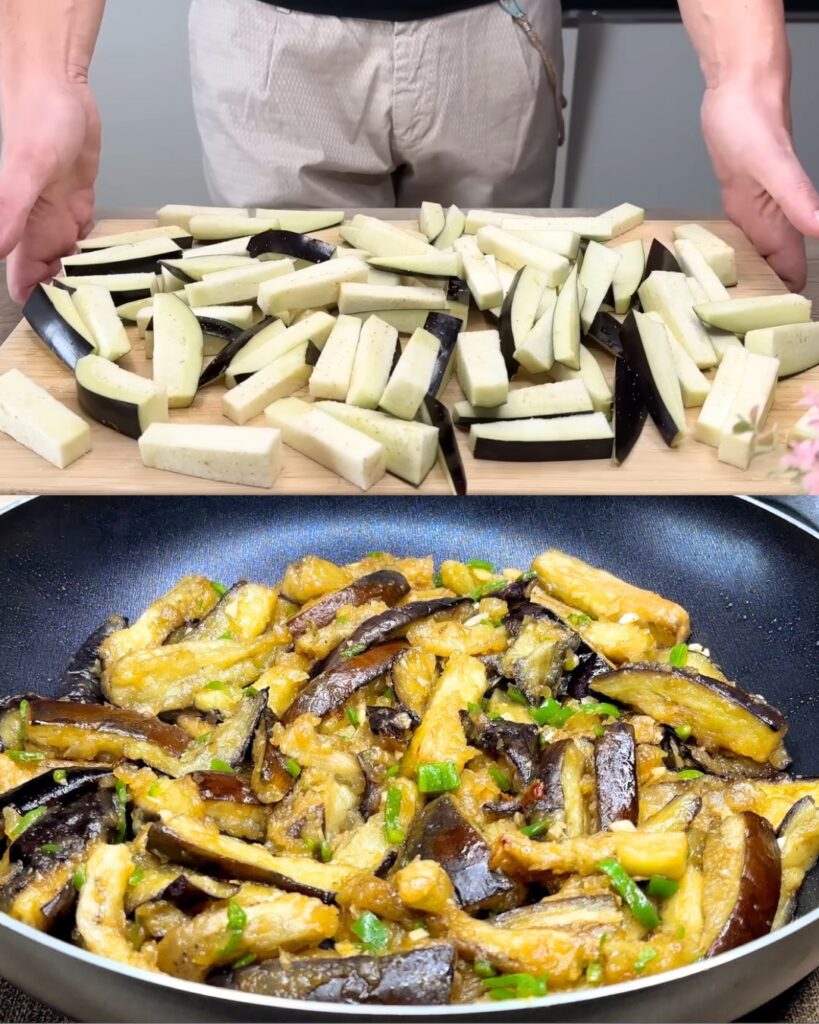 Stir-Fried Eggplant in Garlic Soy Sauce