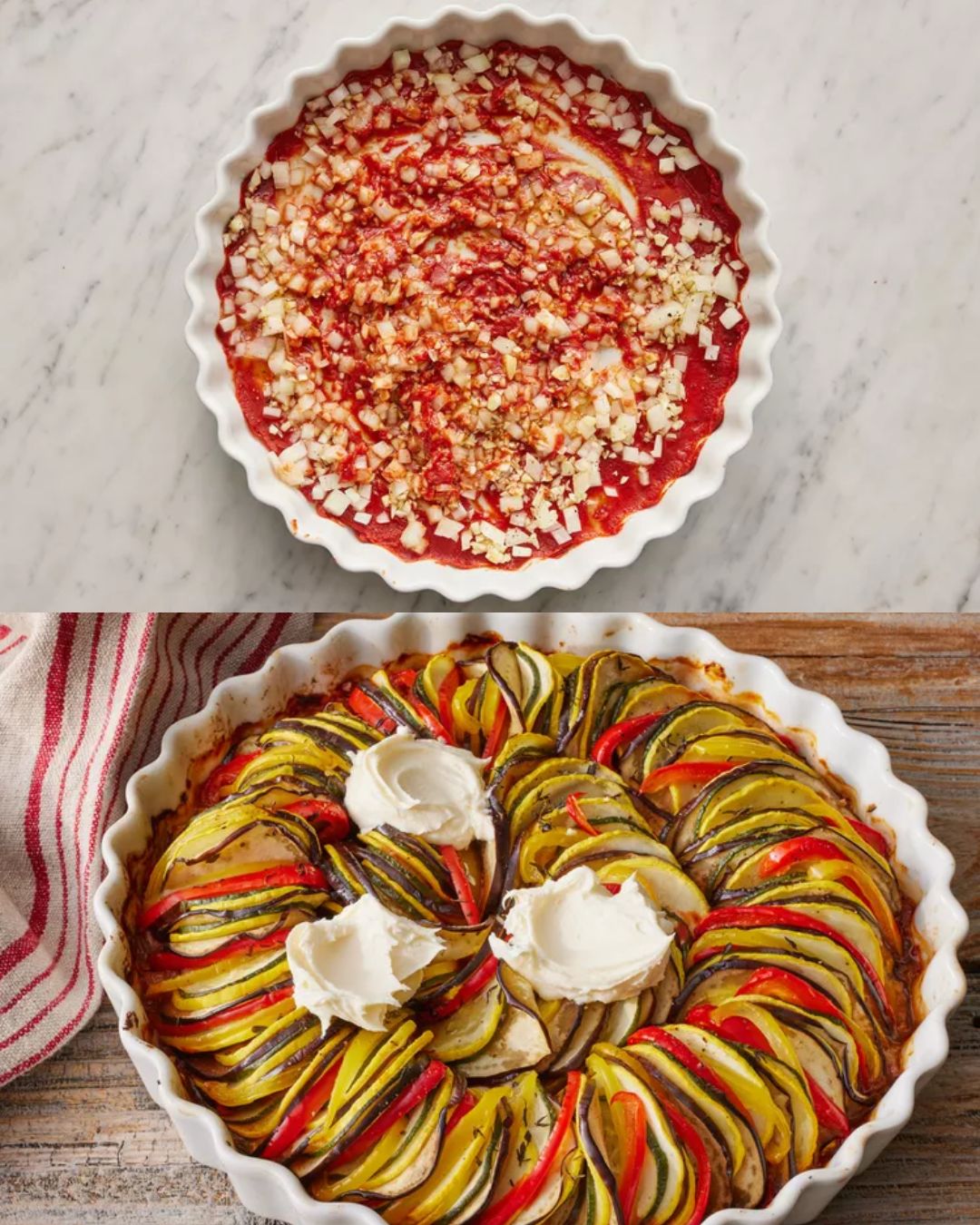 Classic Ratatouille with Mascarpone Finish