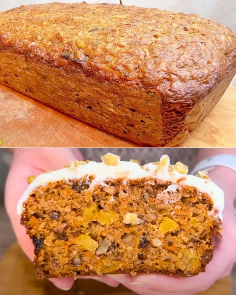 Oatmeal Carrot Loaf Cake finished dish