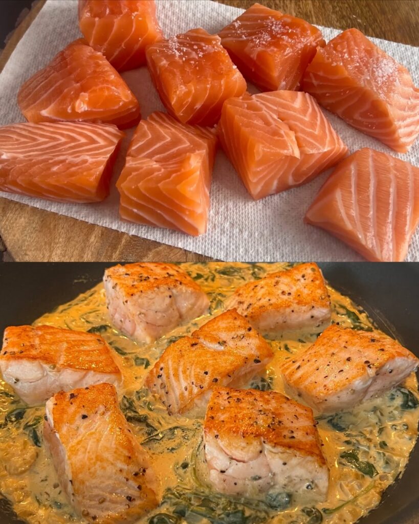 Creamy Salmon Pasta with Spinach and Lemon
