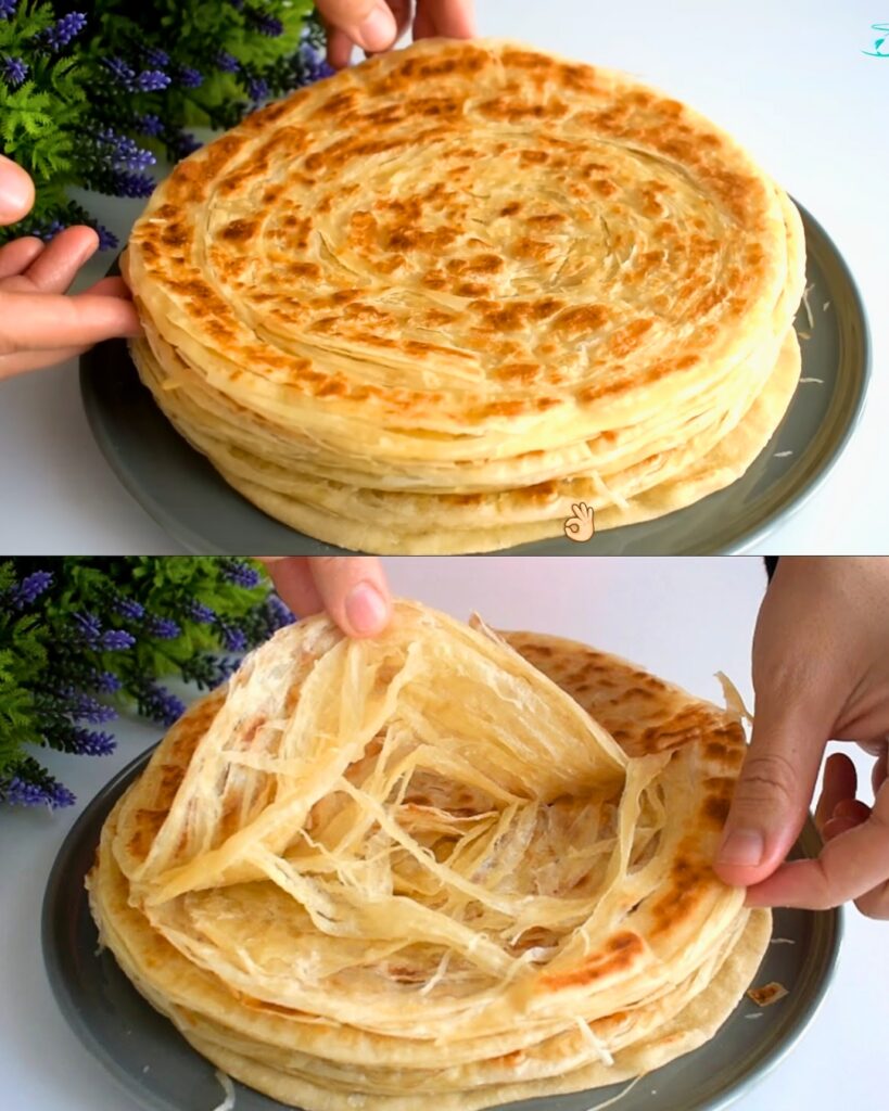 Flaky Pan-Fried Spiral Bread finished dish