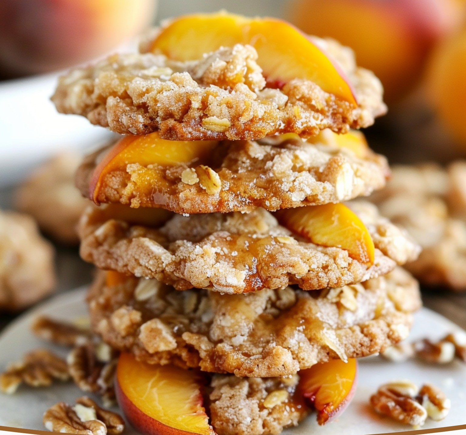 Soft Peach Pecan Cookies