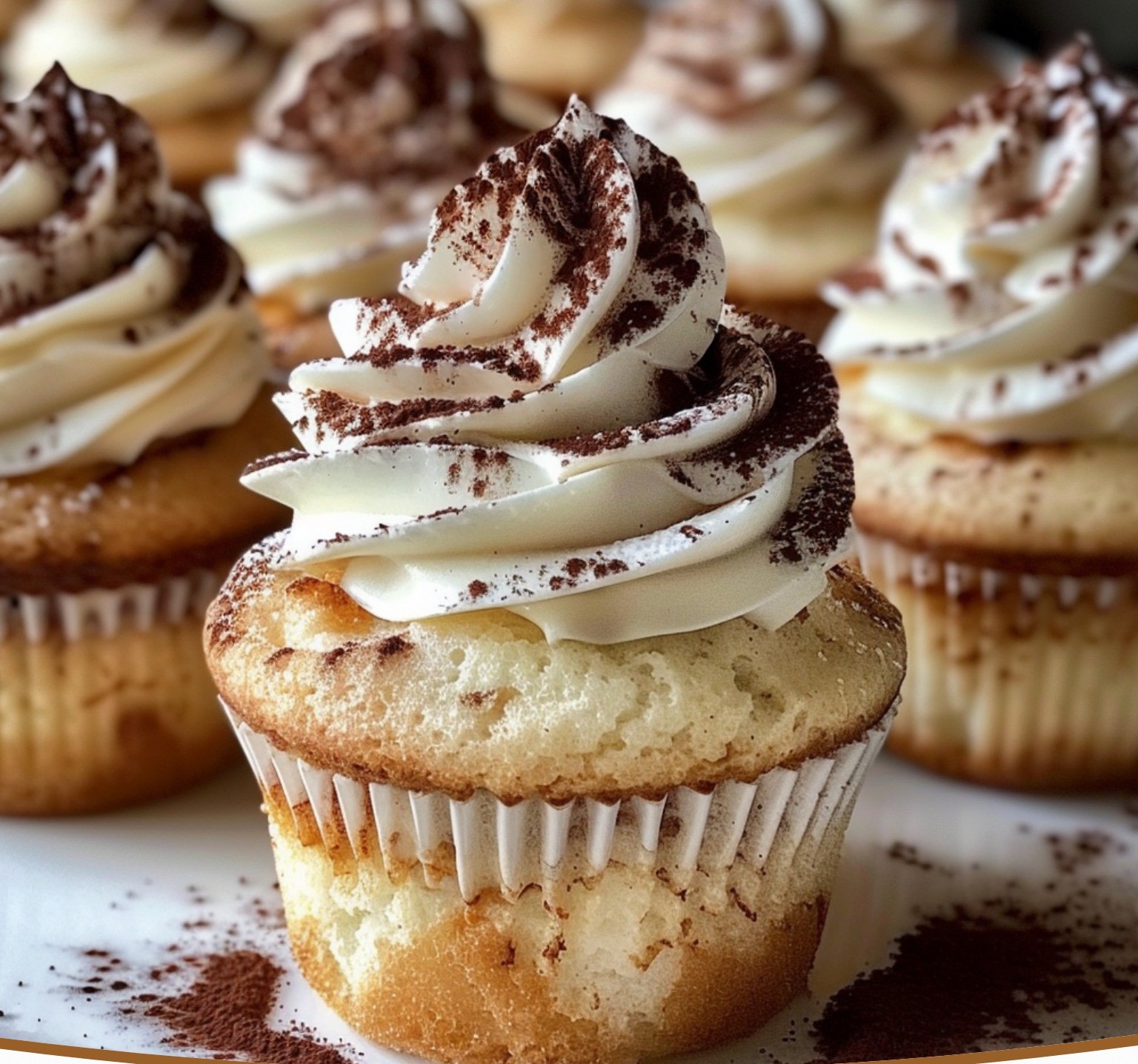Tiramisu-Inspired Coffee Cupcakes with Mascarpone Frosting