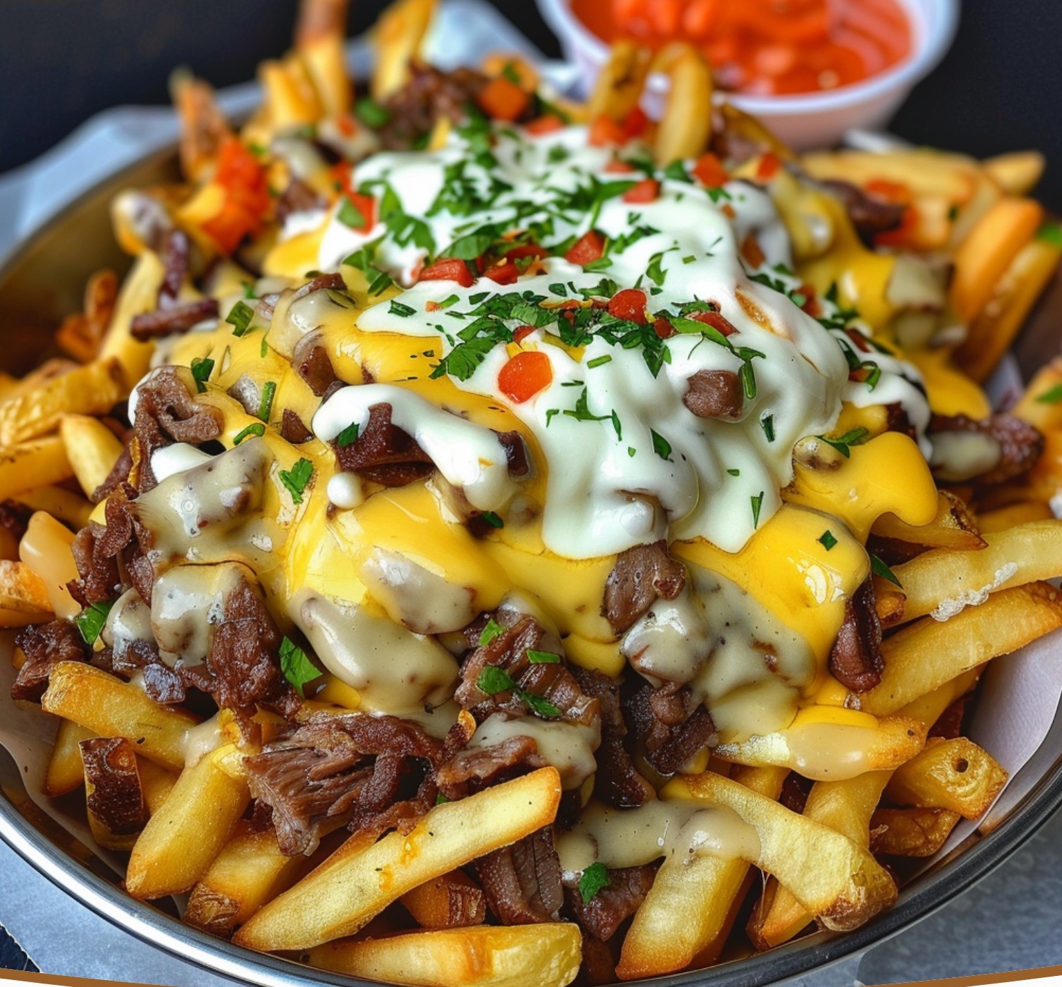 Cheesy Steak and Fry Skillet