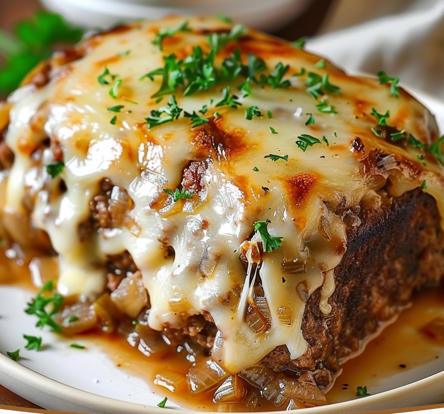 French Onion Stuffed Meatballs