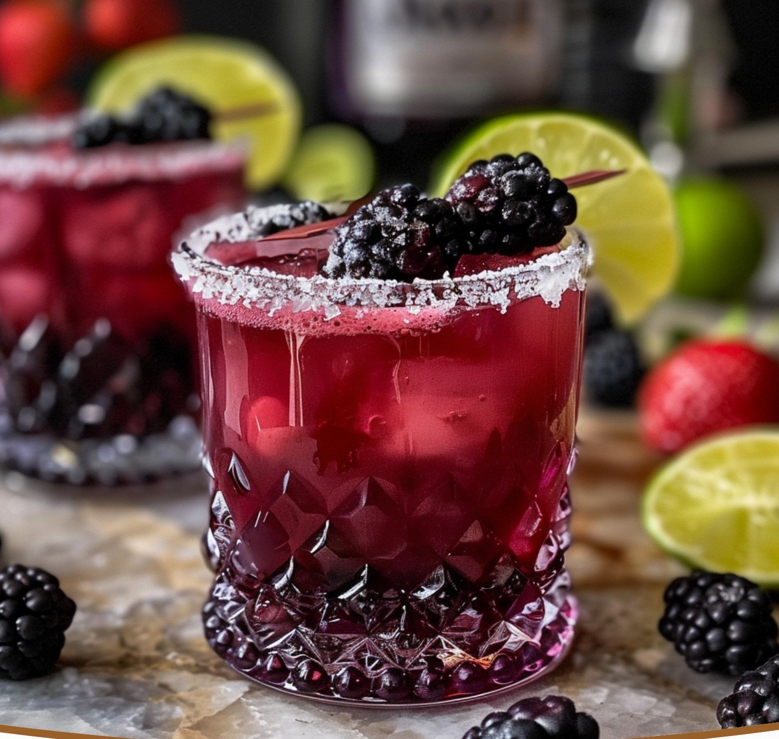Blackberry Lime Sparkler