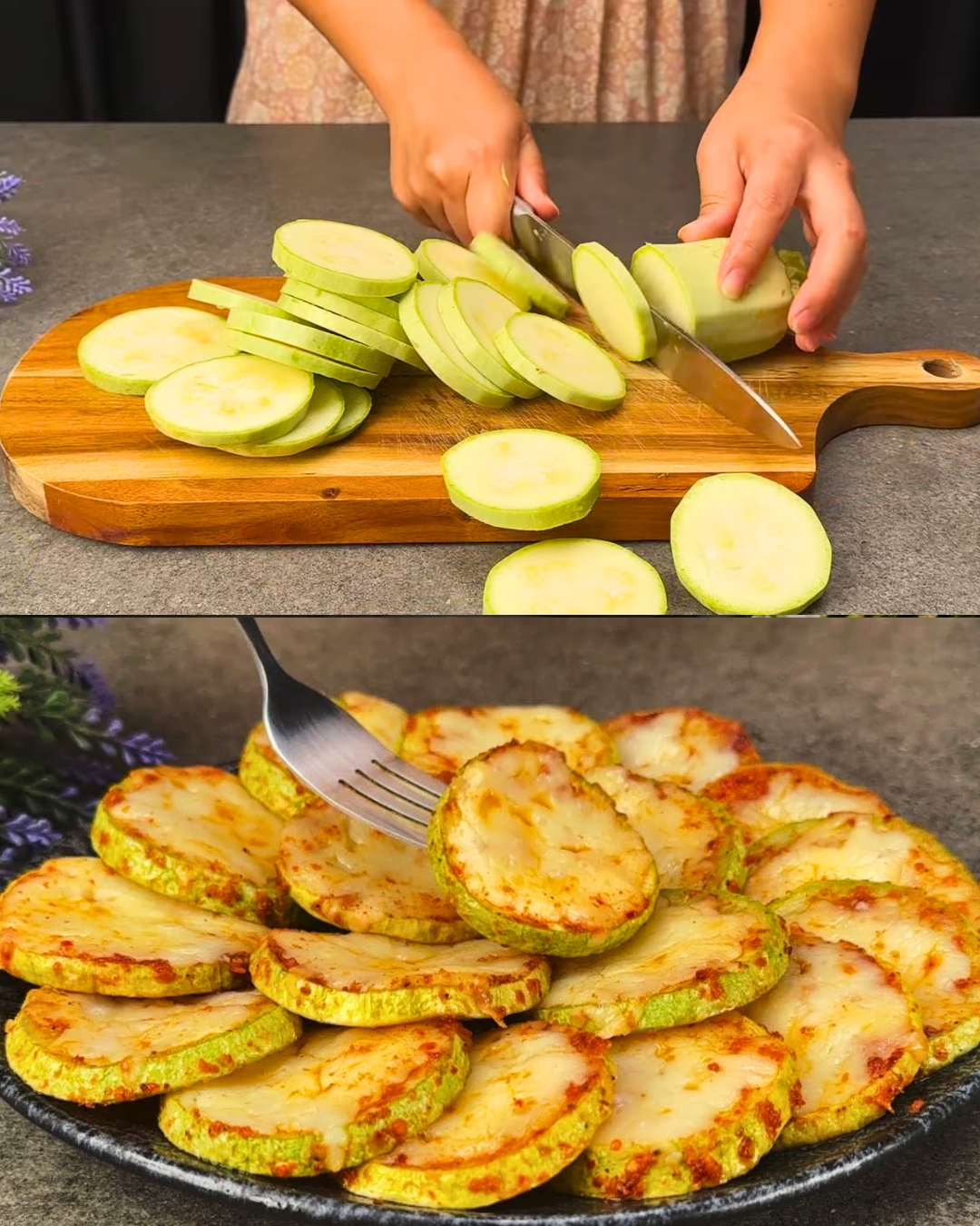 Cheesy Baked Zucchini with Garlic and Herbs