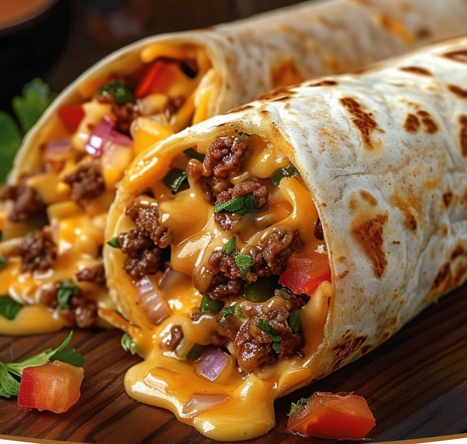 Loaded Beef Taco Wraps
