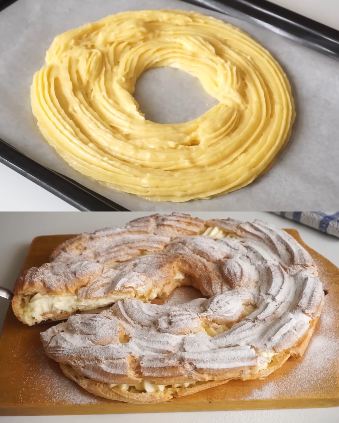 Cream Cheese and Pudding-Filled Choux Pastry