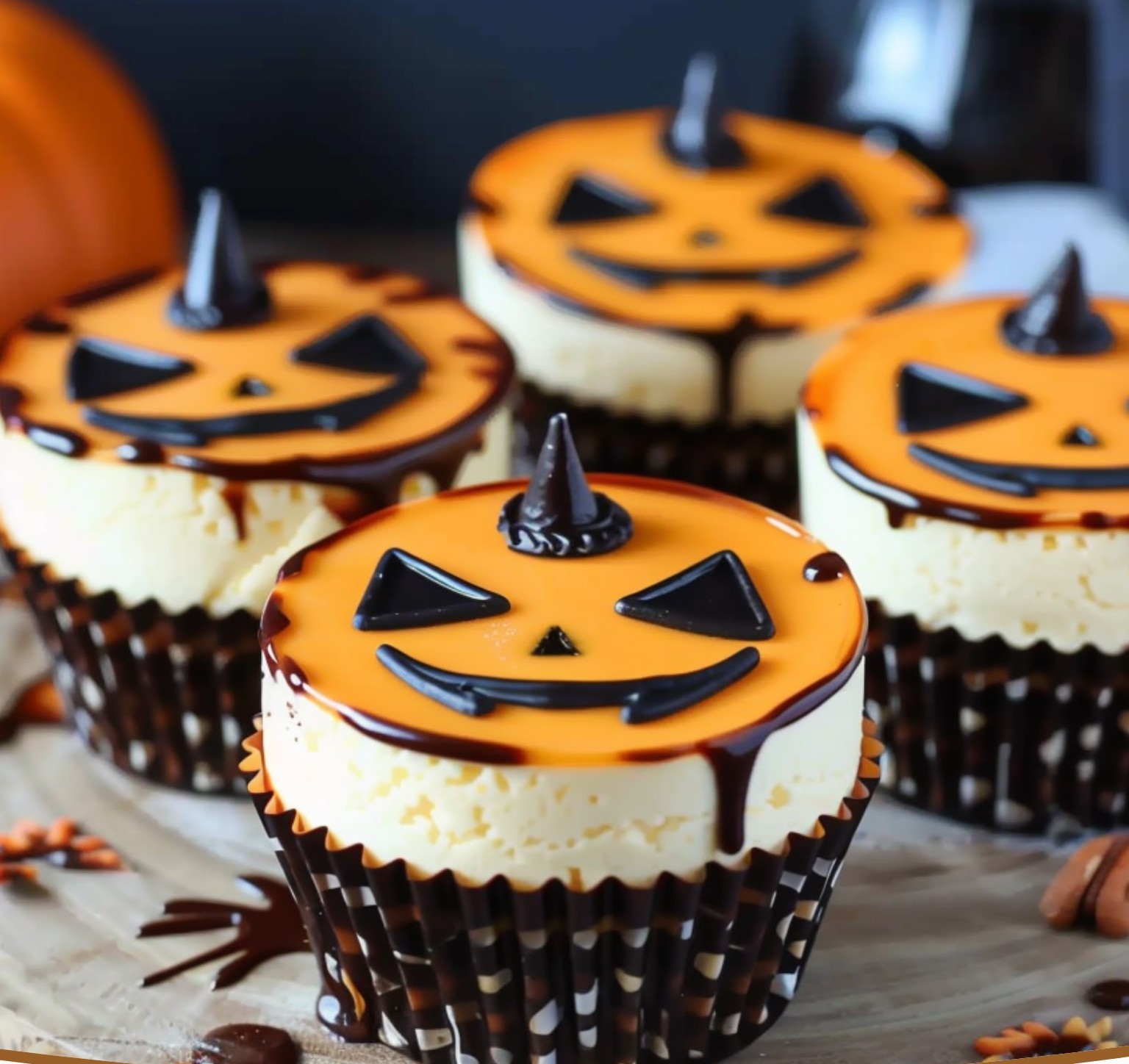 Spooky Halloween Cheesecake Bars
