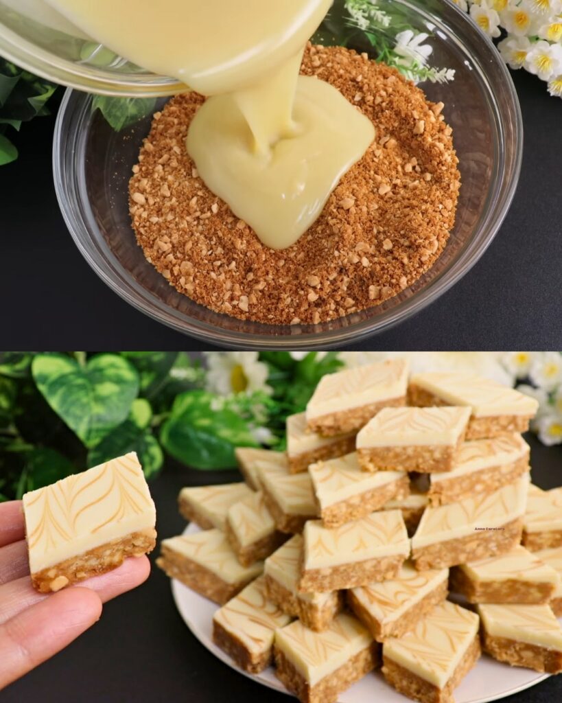 No-Bake White Chocolate Peanut Biscoff Bars