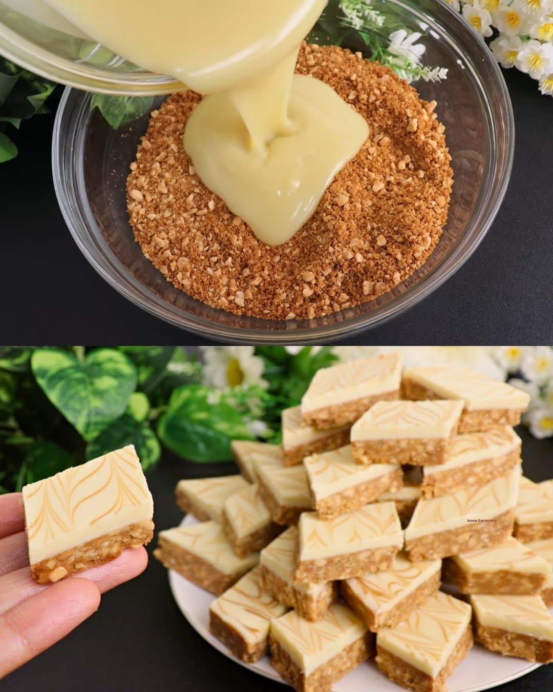 No-Bake White Chocolate Peanut Biscoff Bars