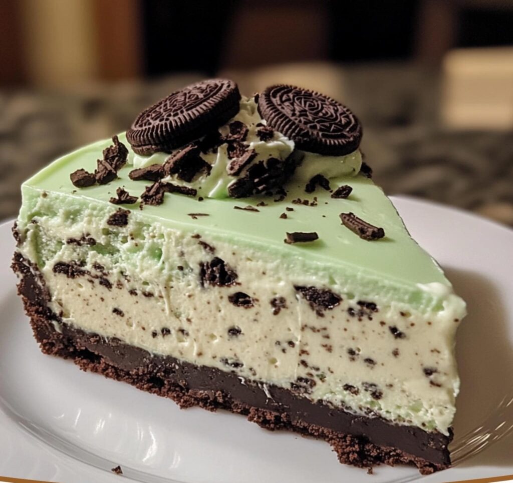 No-Bake Peppermint Oreo Cheesecake
