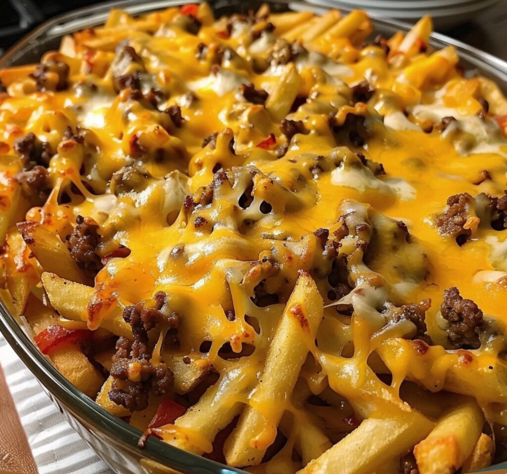 Cheesy Beef and French Fry Casserole