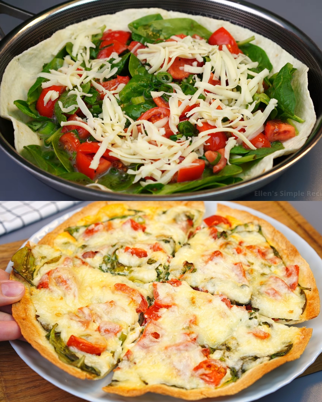 Baked Spinach and Egg Tortilla