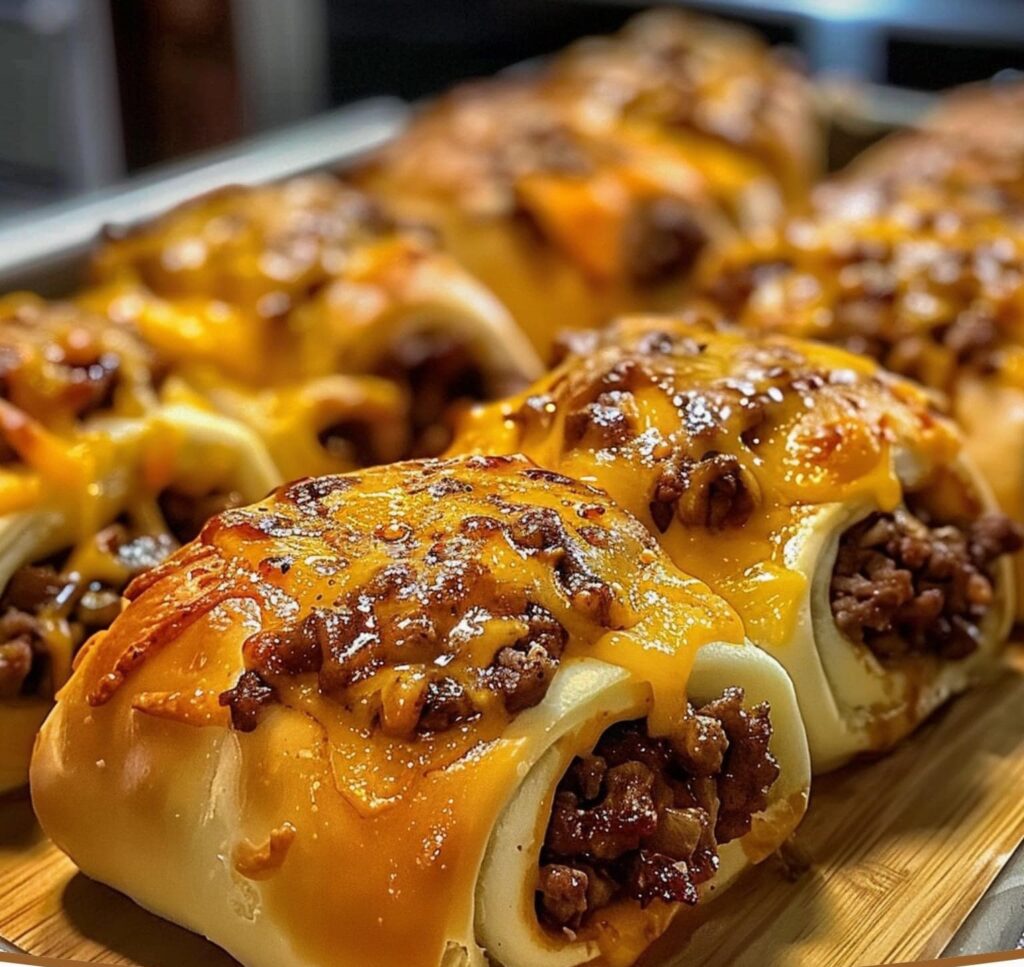 Cheesy Beef Crescent Ring