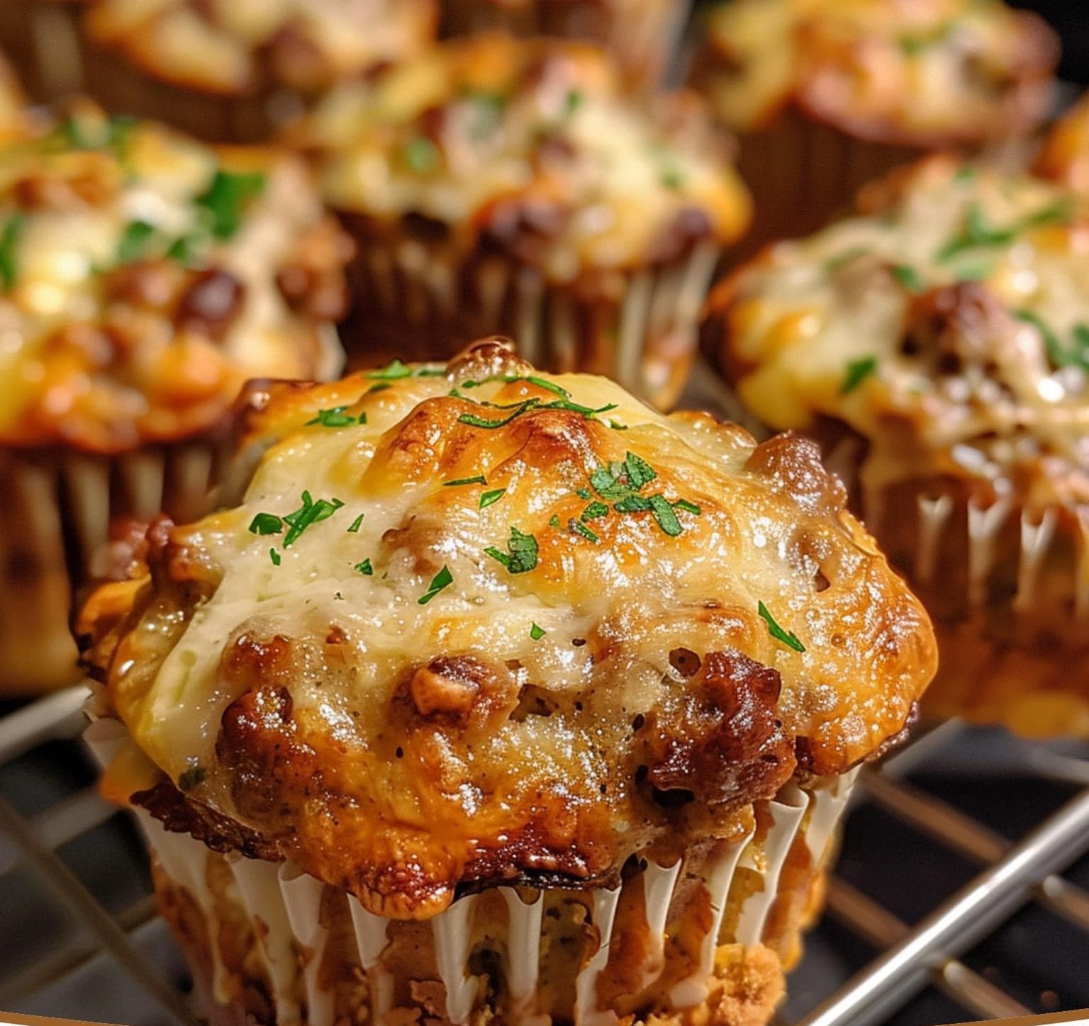 Cheesy Breakfast Sausage Muffins