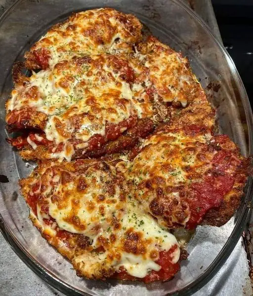 Crispy Parmesan Crusted Chicken Parmesan
