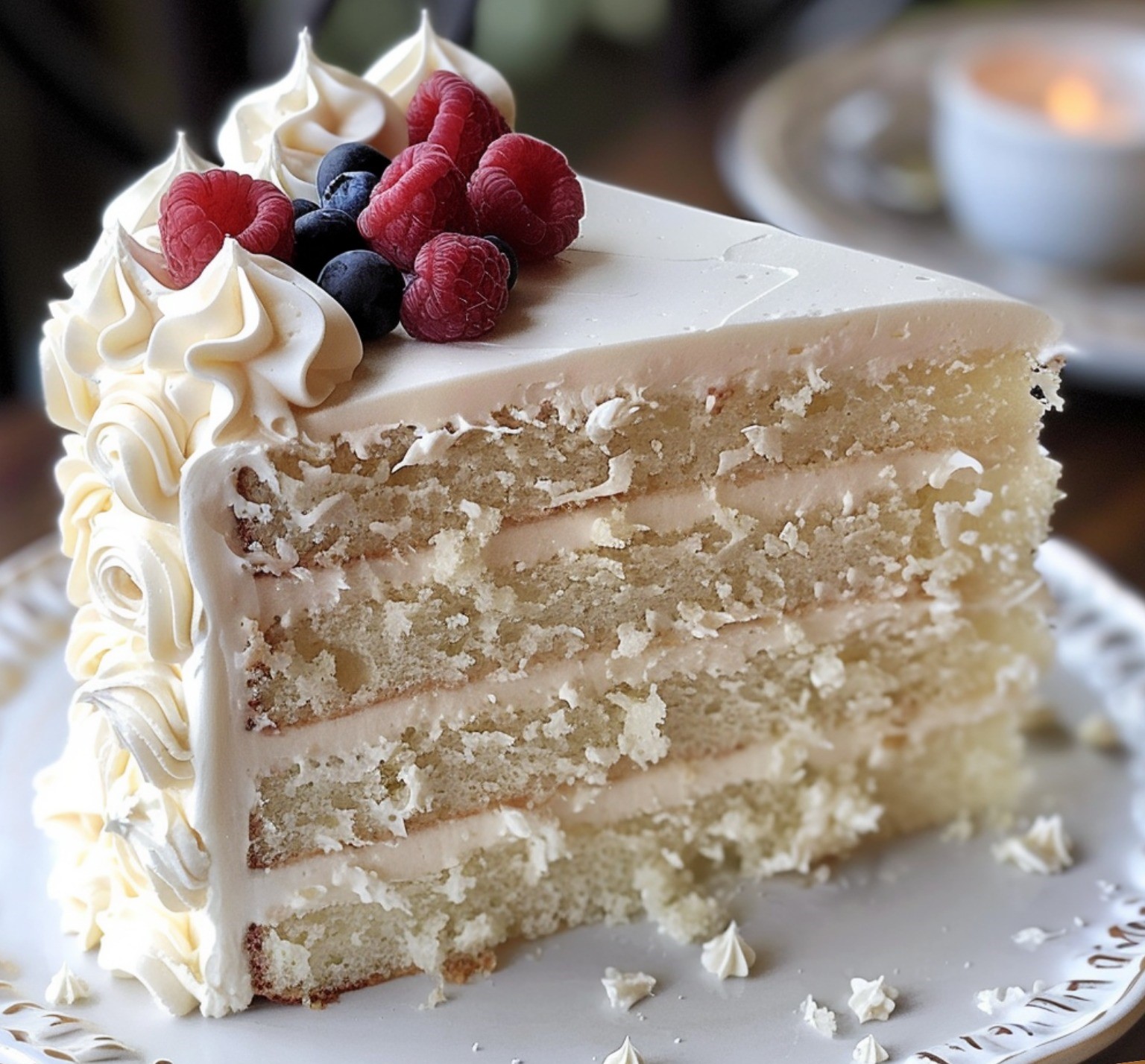 White Velvet Cake with Vanilla Buttercream
