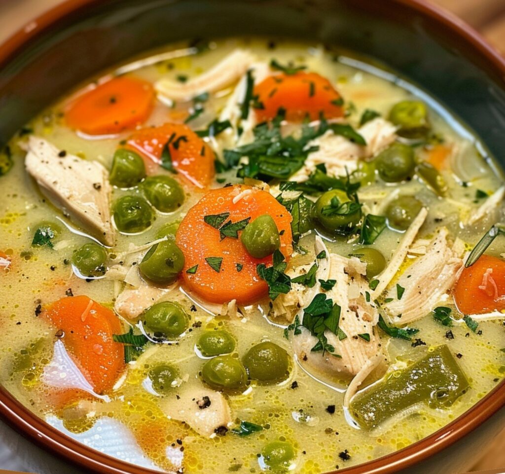 Creamy Turmeric Ginger Chicken Soup