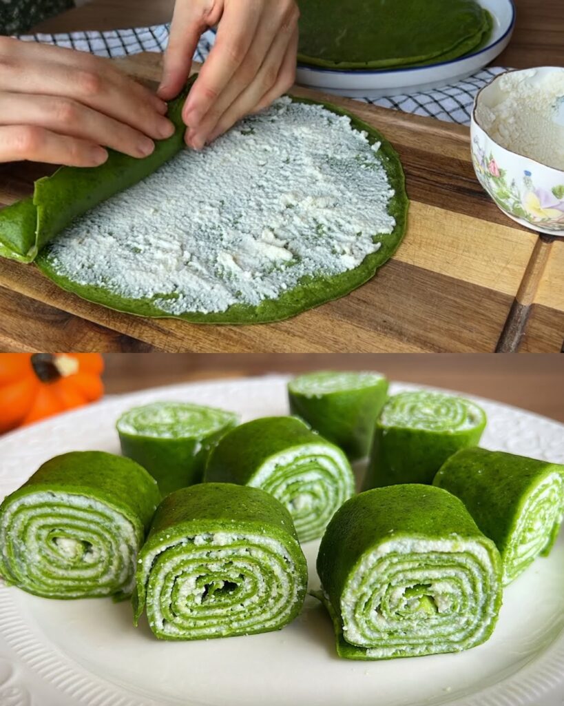 Spinach Pancakes with Ricotta Filling