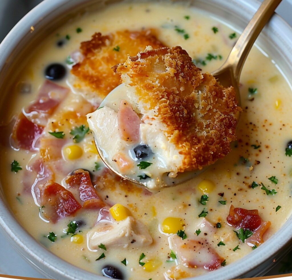 Creamy Chicken Cordon Bleu Soup