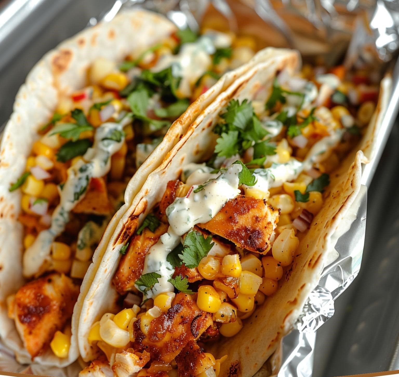 Mexican Street Corn Chicken Tacos
