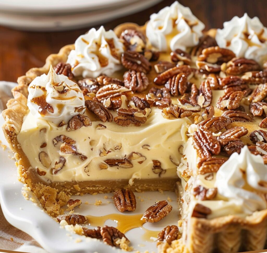 No-Bake Pecan Cream Pie