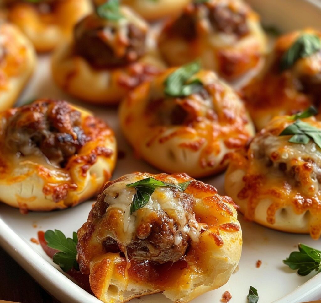 Mini Meatball Pizza Bites