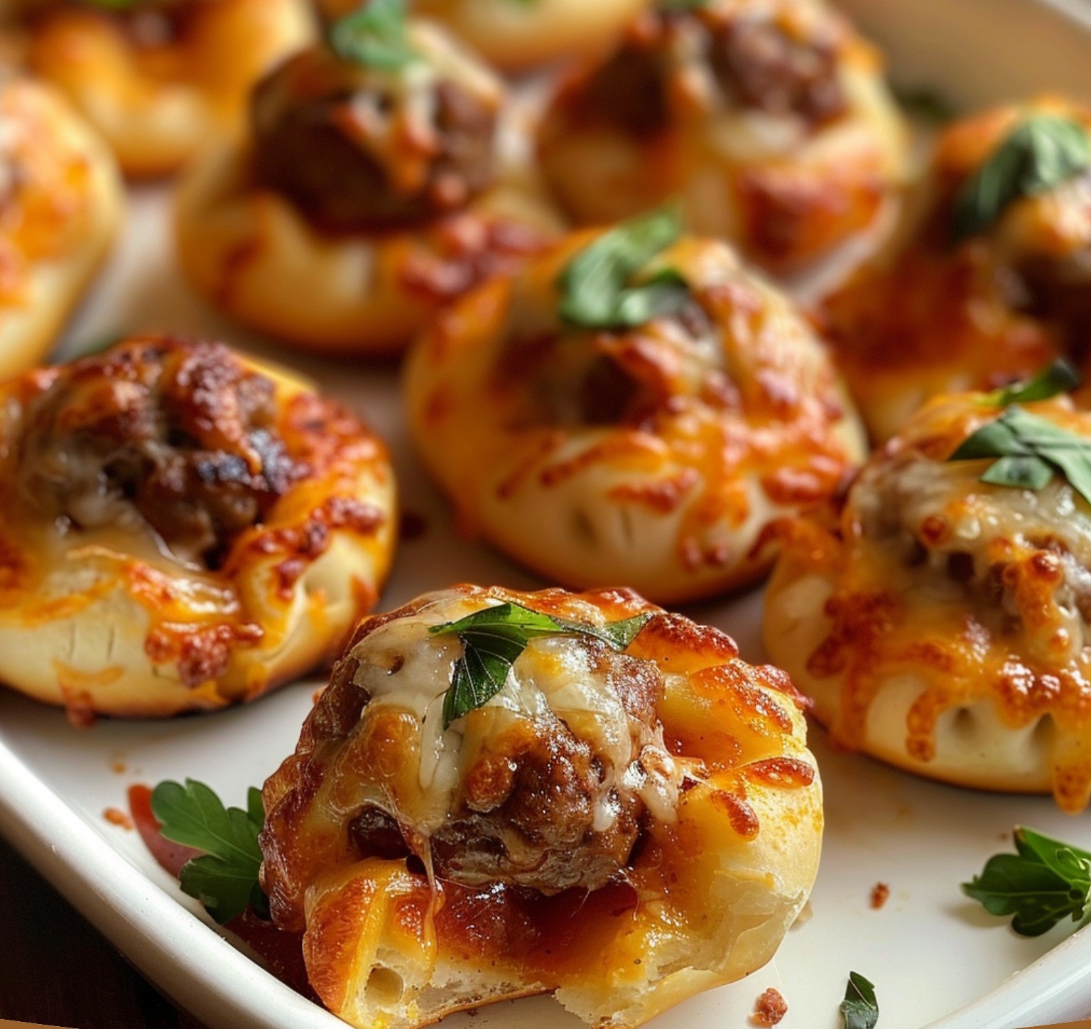 Mini Meatball Pizza Bites