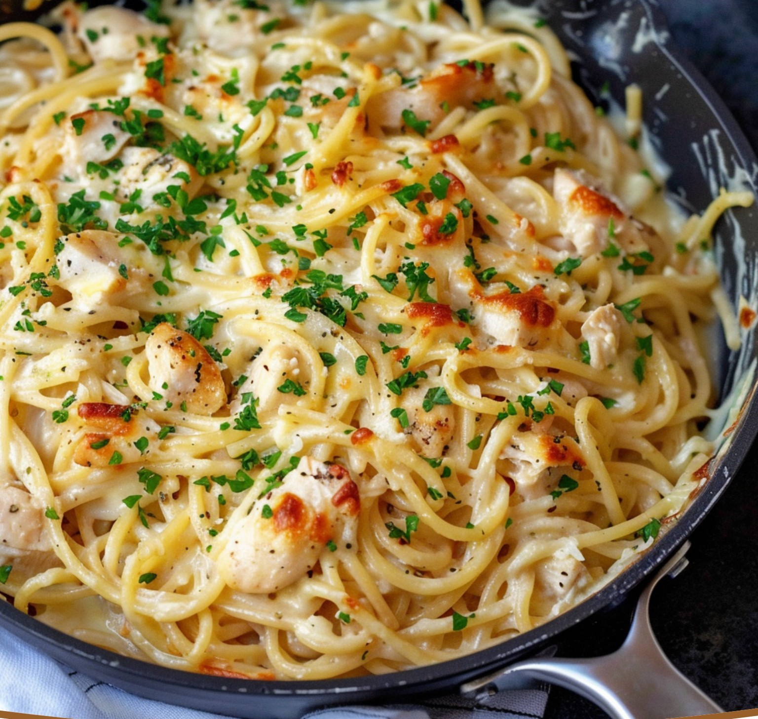 Creamy Chicken Spaghetti Casserole