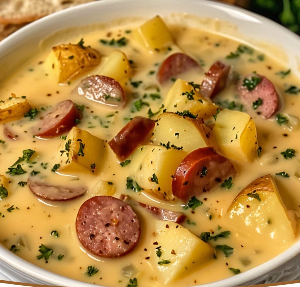 Creamy Kielbasa and Potato Soup