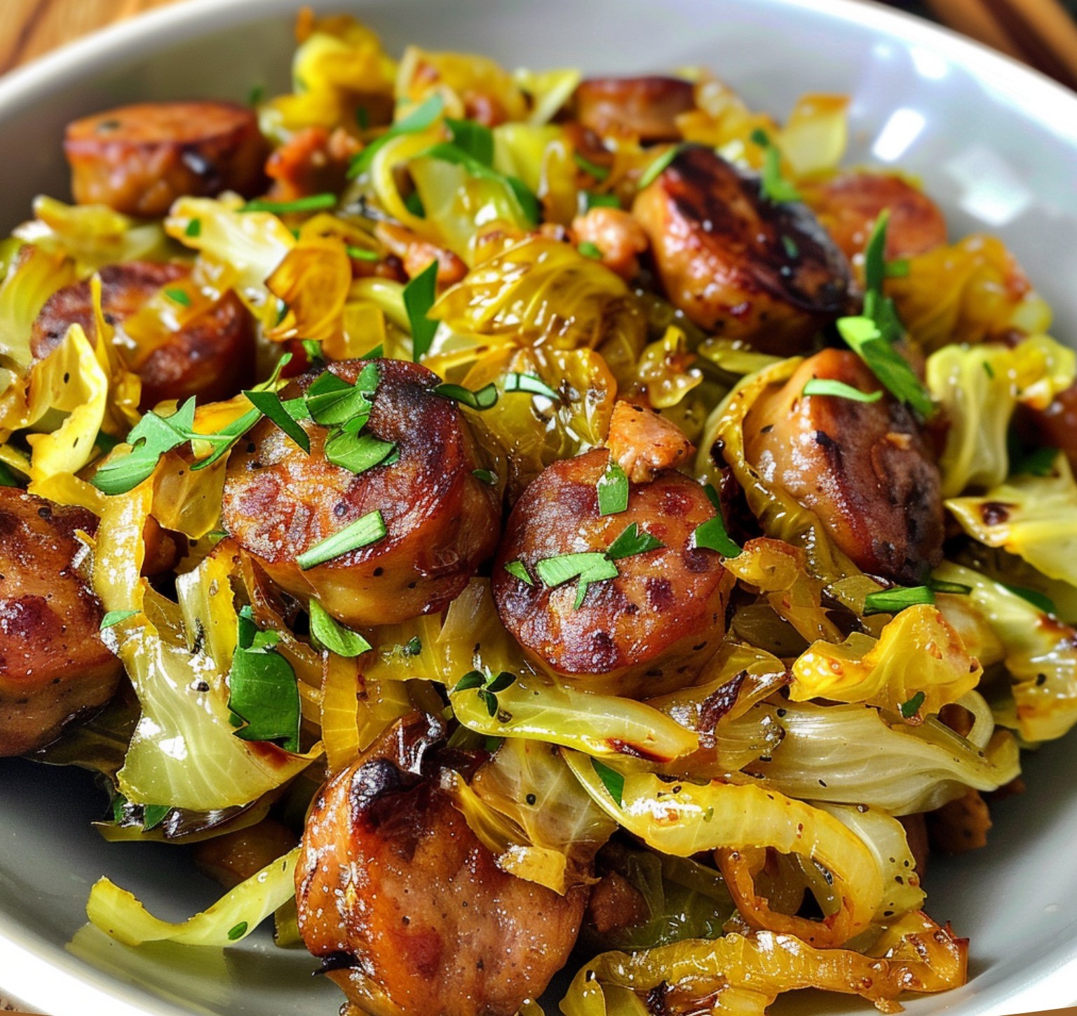 Smoky Sausage and Cabbage Skillet