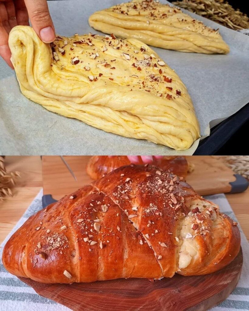 Nut-Filled Sweet Bread Rolls with Creamy Filling