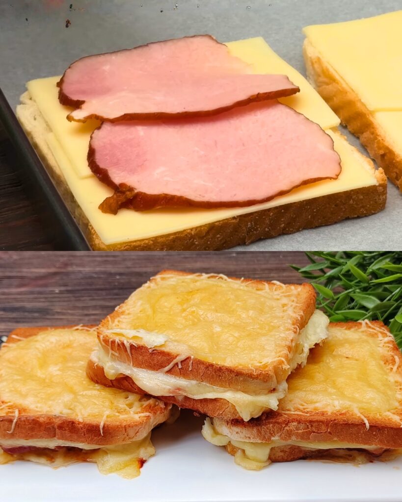 Crispy Cheese-Stuffed Ham Sandwich Bake