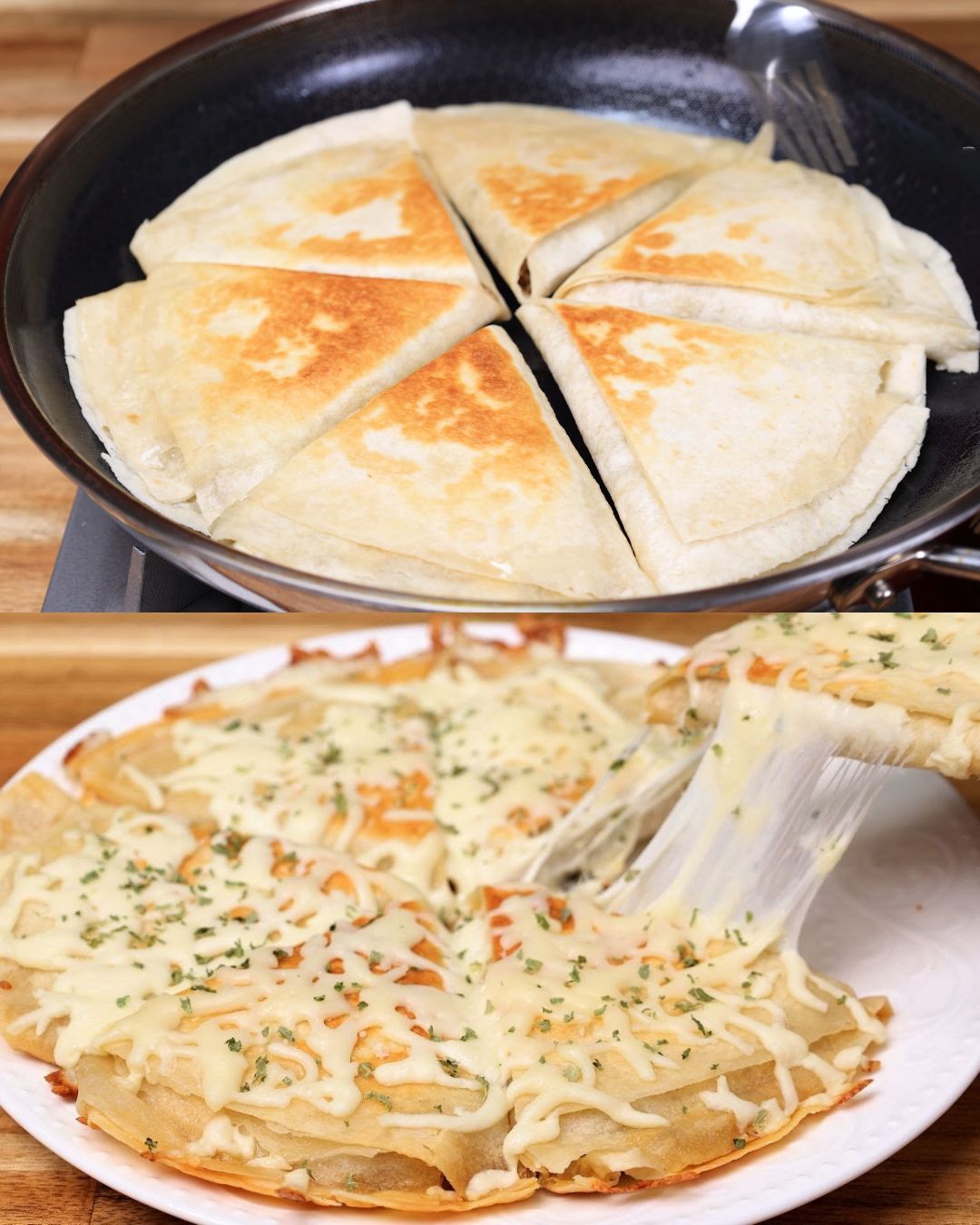 Cheesy Ground Beef and Red Pepper Tortilla Wraps