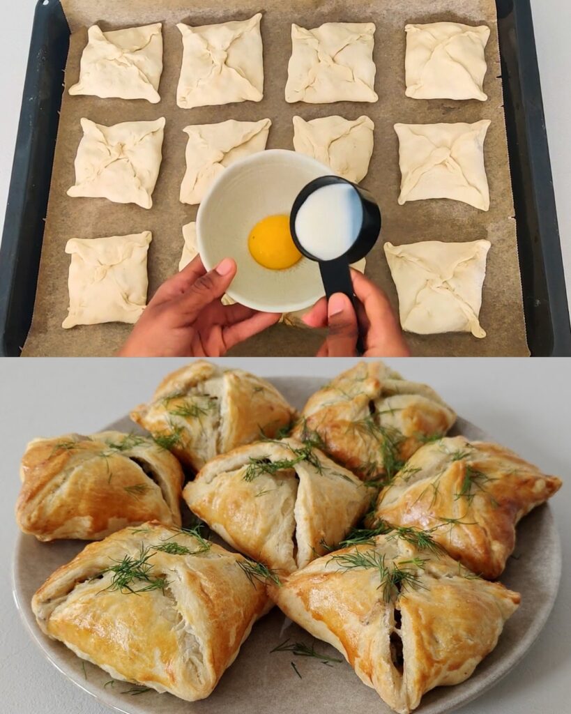 Savory Chicken and Mushroom Puff Pastry Pockets