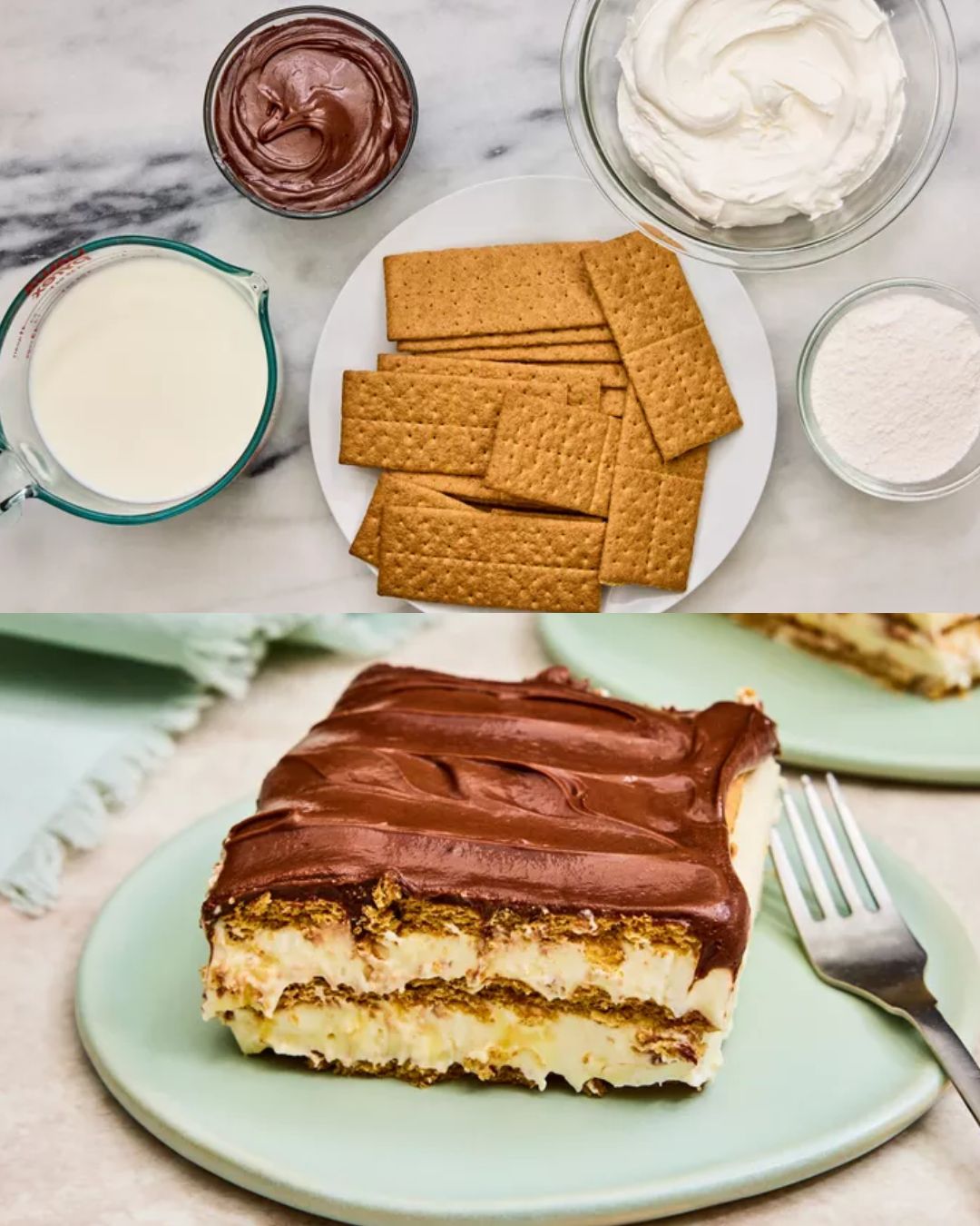 Classic No-Bake Chocolate Éclair Dessert