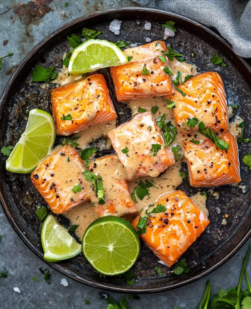 Spicy Bang Bang Salmon Bites with Creamy Chili Sauce