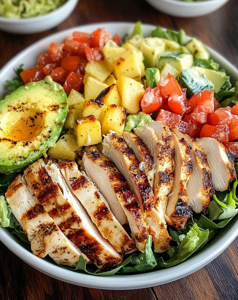Fresh Paleo Grilled Chicken Cobb Salad