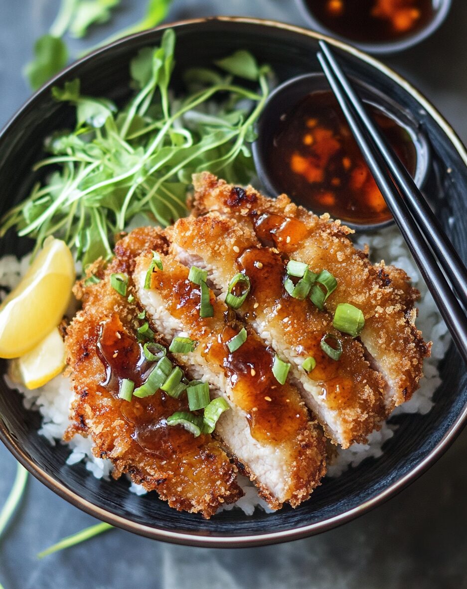 Crispy Tonkatsu: Japanese Pork Cutlet Perfection with Savory Sauce
