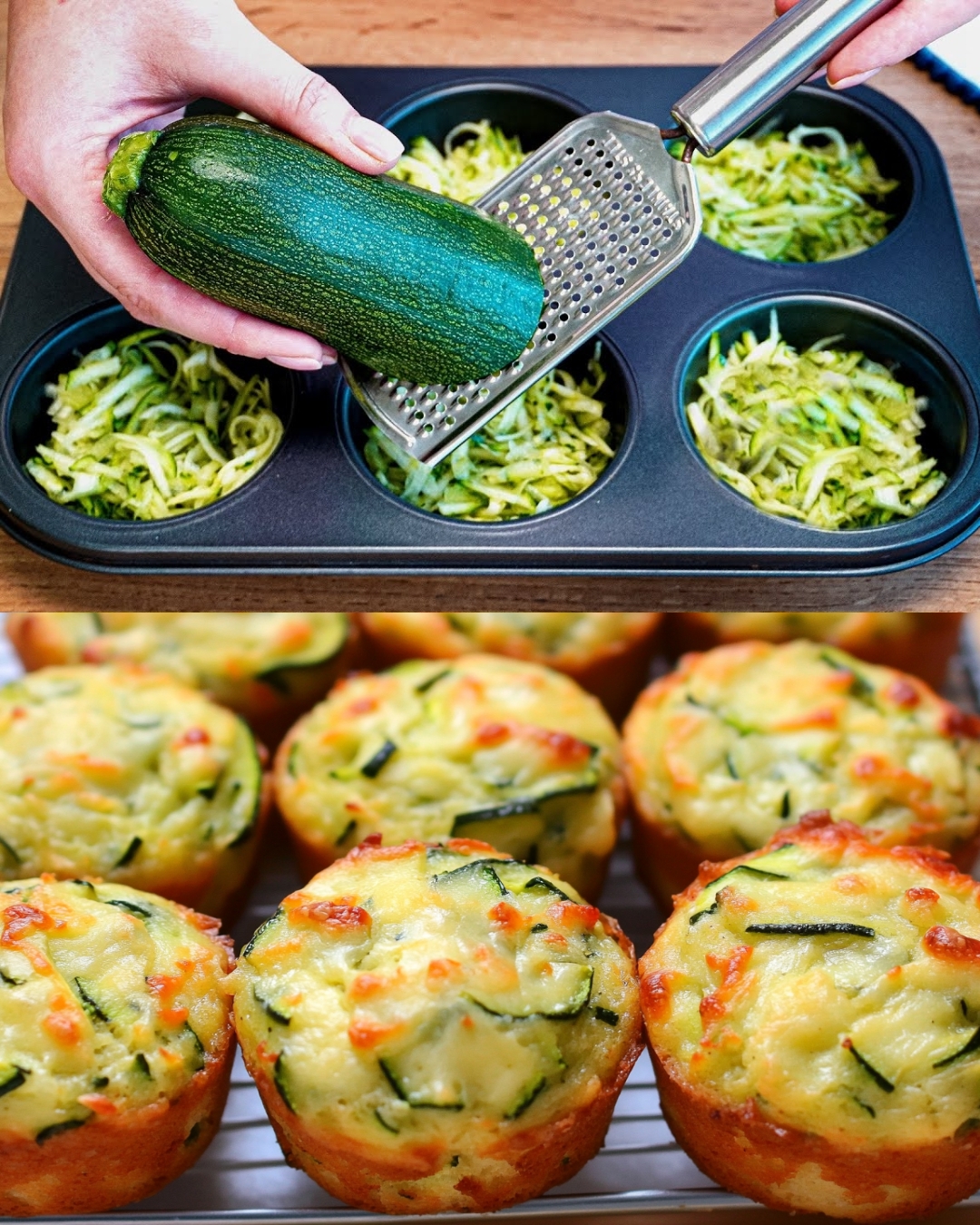Cheesy Zucchini Carrot Potato Muffins Recipe