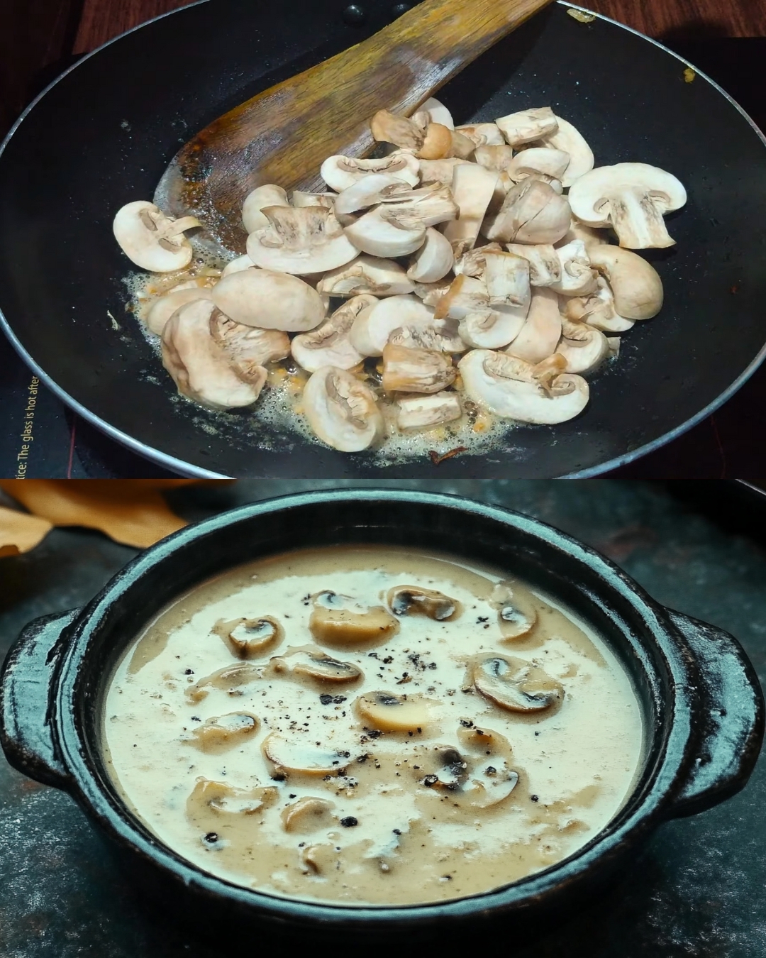 Creamy Mushroom and Pudina (Mint) Sauce