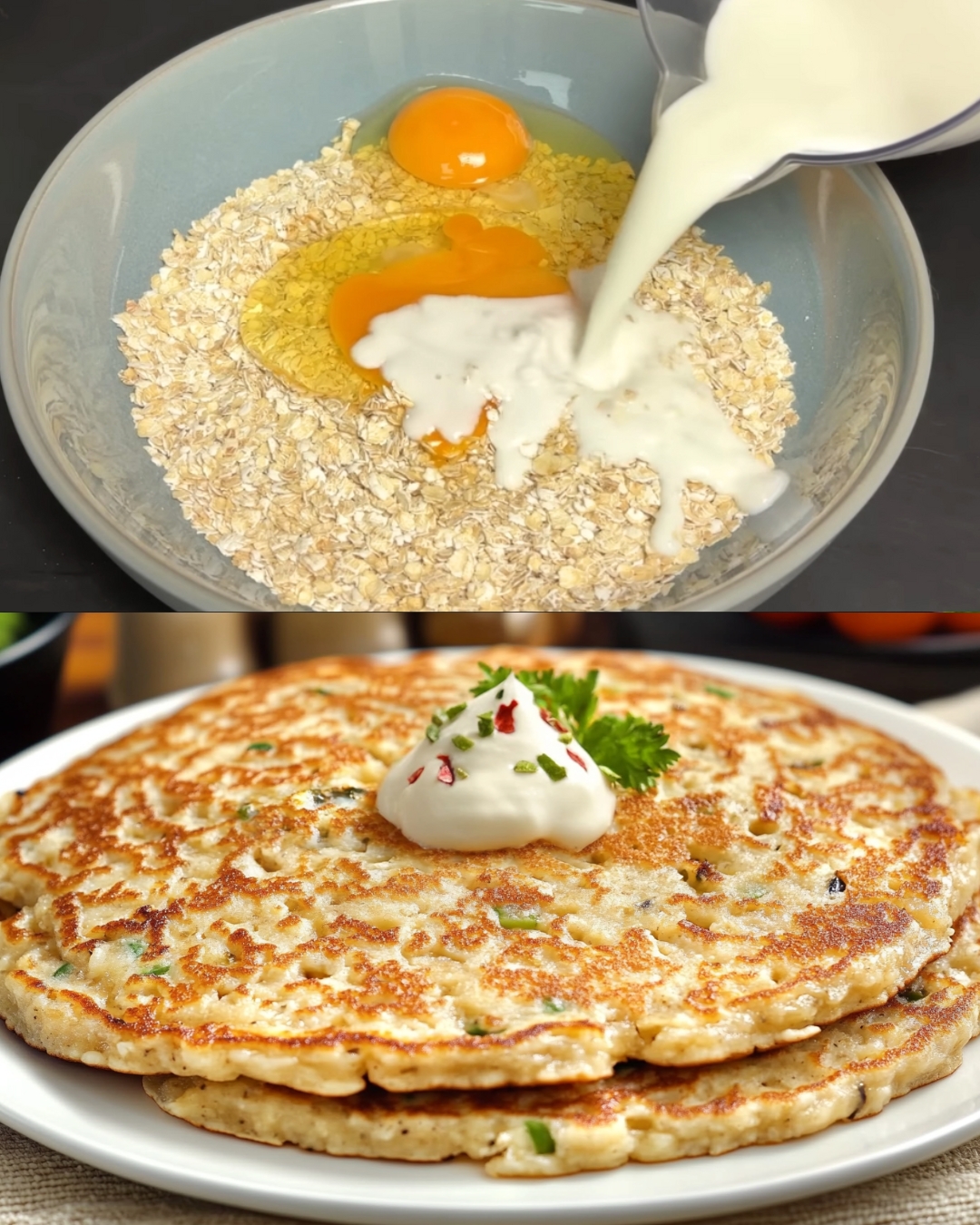 Oatmeal and Milk Pancakes