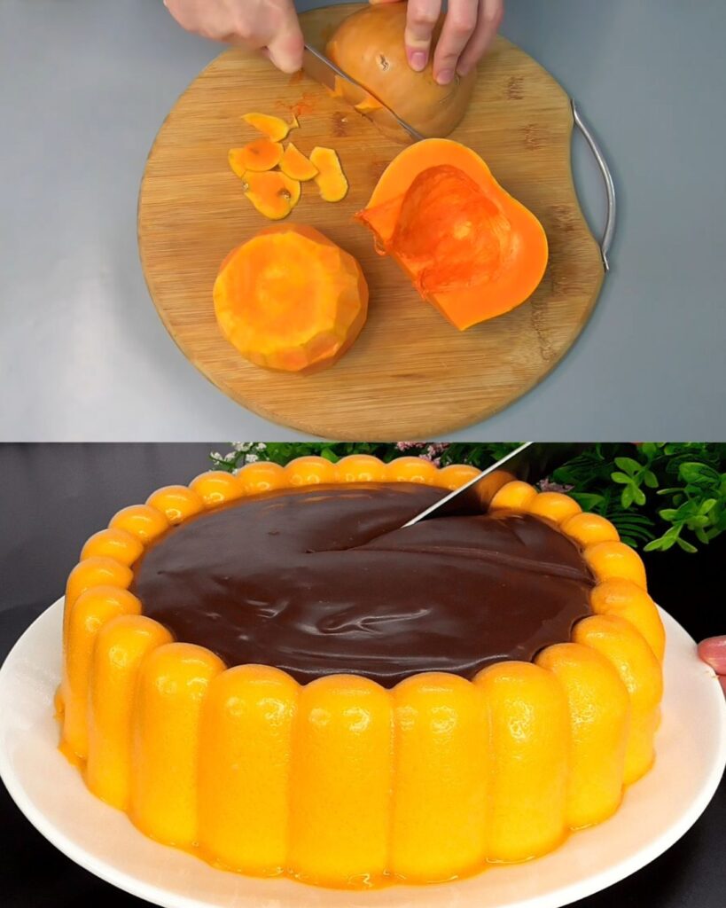 Pumpkin Cheesecake with Chocolate Swirl