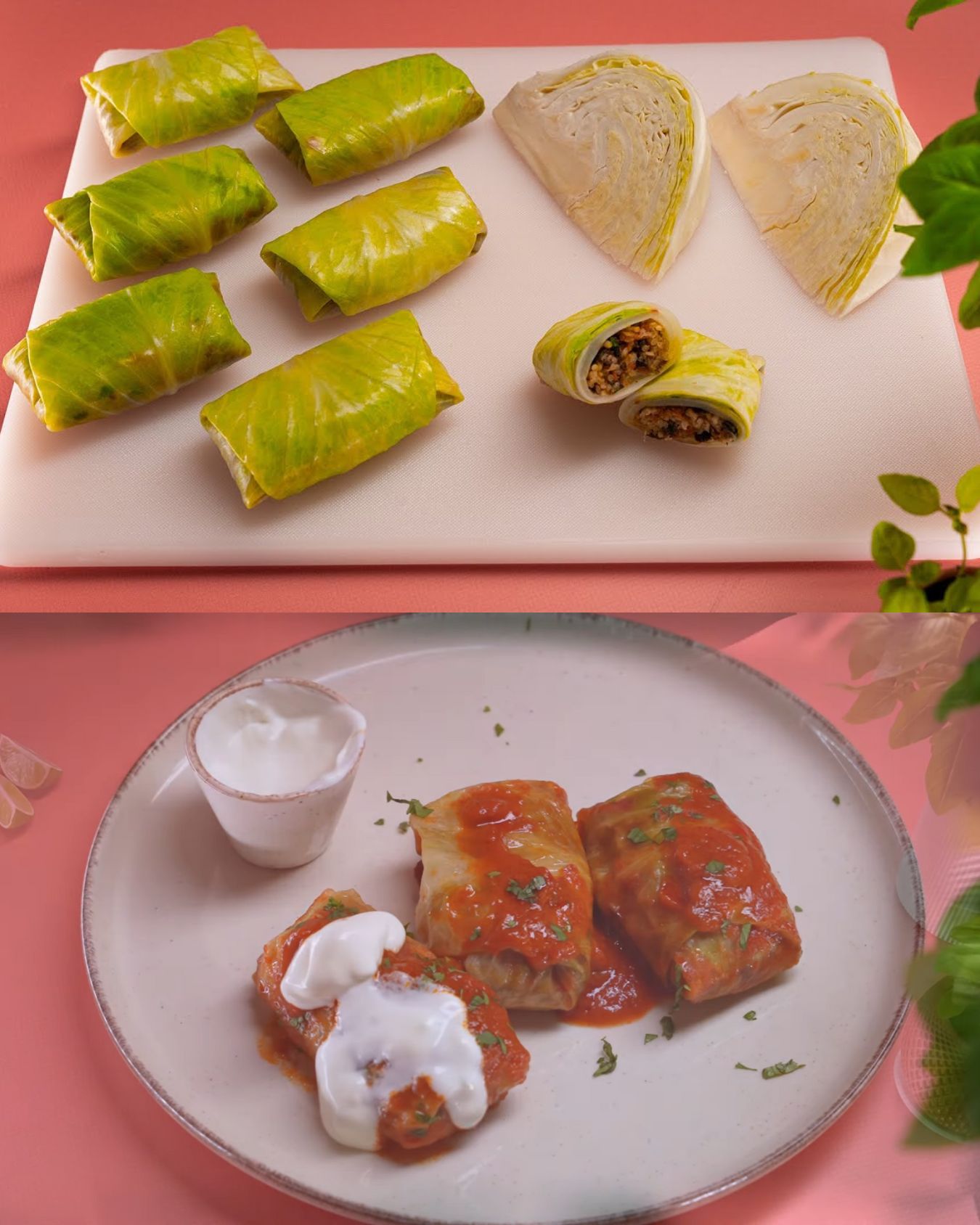 Stuffed Cabbage Rolls with Lentils and Rice