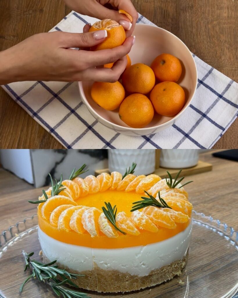 Mandarin Cheesecake with Tangerine Jelly
